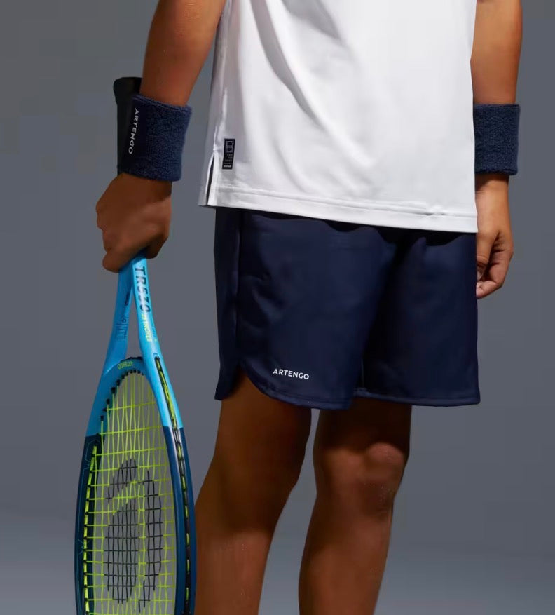 Short de tennis garcon - TSH500 bleu marine