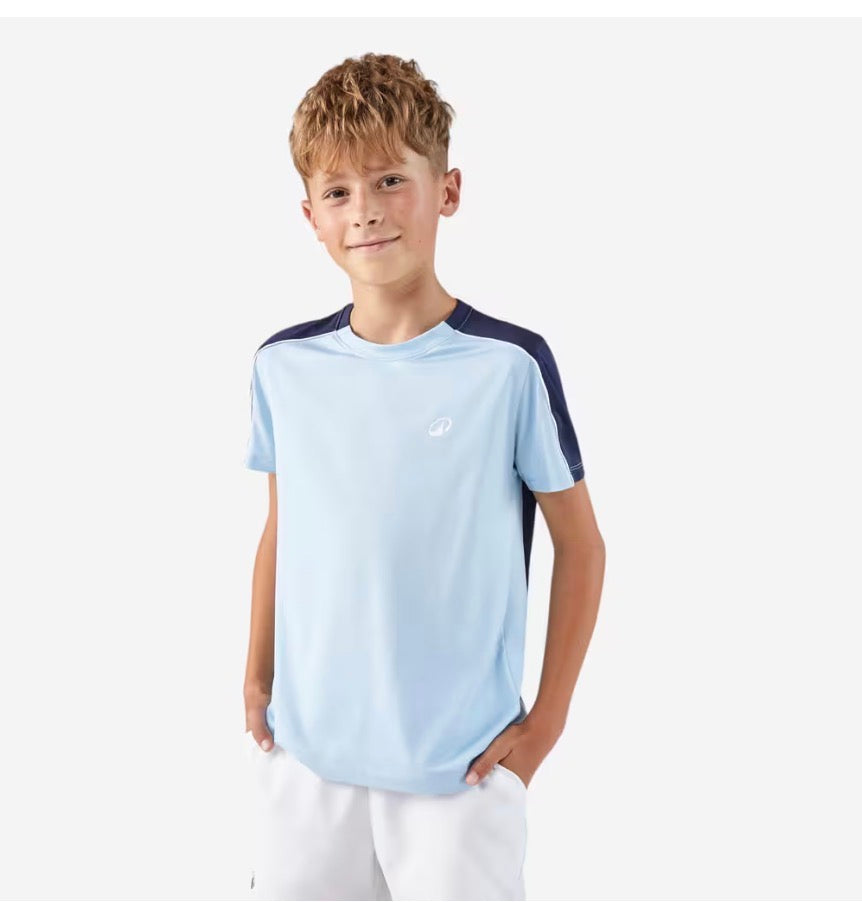 T-shirt de tennis Junior col rond - TTS DRY JR Bleu