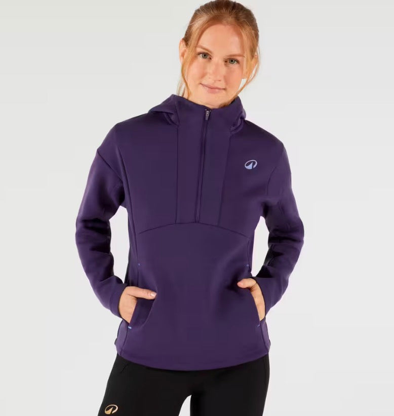 Sweat de tennis zippé à capuche, femme violet